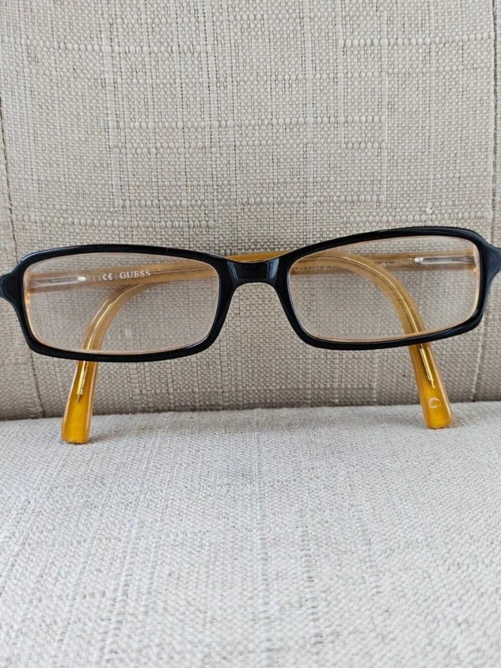 Vintage Guess Women Eyeglasses Frame Black/Tan Eyewear Gu1301 Glasses Frame only